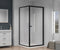 Atlantic Roan - Douchecabine 90x90x190cm - Draaideur met zijwand - Mat zwart