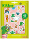 Kikker raamstickers, niet permanente verplaatsbare stickers met speelachtergrond - Bambolino Toys