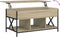 vidaXL - Salontafel - 100x55x50 - cm - bewerkt - hout - en - metaal - sonoma - eiken