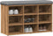 vidaXL - Schoenenbank - 82x32x50 - cm - bewerkt - hout - artisanaal - eikenkleur