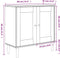 vidaXL - Dressoir - SENJA - 80x35x80 - cm - rattan - look - massief - grenenhout - zwart