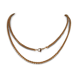Silventi 980600548 Vossenstaart collier - 3 mm - 80 cm - rosegoudkleurig