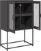 vidaXL - Hoge - kast - 68x39x107 - cm - staal - zwart