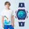 Kinder Blauwe LED-Horloge met 7 Kleuren - Waterdicht en Duurzaam - Perfect Cadeau