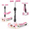 Kinder Kick Scooter In Hoogte Verstelbaar Met Afneembare Zitting & 3 LED Verlichte Wielen