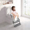 Kinder Toiletbril - WC-Bril Antibacterieel - Soft-Close - PVC - Wit-Grijs - 38x40 cm