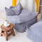 Kinder Zitzak Beanbag Chair Blueberry Blue Wigiwama - Zitzak Kind - Zit Zak 100% OEKO- Tex Katoen