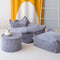 Kinder Zitzak Beanbag Chair Blueberry Blue Wigiwama - Zitzak Kind - Zit Zak 100% OEKO- Tex Katoen