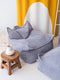 Kinder Zitzak Beanbag Chair Blueberry Blue Wigiwama - Zitzak Kind - Zit Zak 100% OEKO- Tex Katoen
