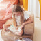 Kinder Zitzak Beanbag chair Pink Mousse Wigiwama - Zitzak Kind - Zit Zak 100% OEKO- Tex Katoen