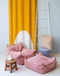 Kinder Zitzak Beanbag chair Pink Mousse Wigiwama - Zitzak Kind - Zit Zak 100% OEKO- Tex Katoen