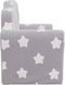 Kinderbank 2-zits met sterren zacht pluche lichtgrijs