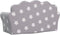 Kinderbank 2-zits met sterren zacht pluche lichtgrijs