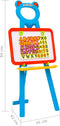 Kinderezel met krijtbord en whiteboard 2-in-1