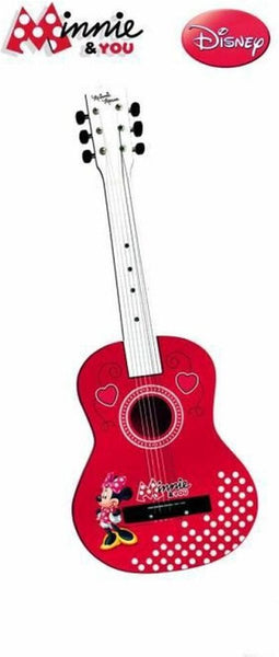 Kindergitaar Minnie Mouse Rood Hout