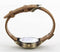 Kinderhorloge - rabbit - konijn - licht bruin leren bandje - met bronzen konijntje - Communie cadeau