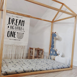 Kinderhuisje Speelhuisje Kinderkamer Bedframe Dennenhout 115 x 66 x 126