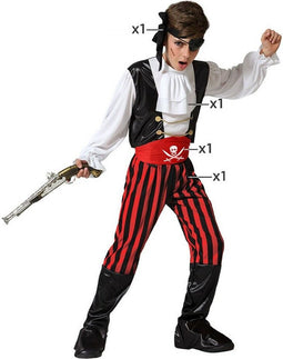 Kinderkostuum Piraat Multicolour Piraten 3-4 Jaar 5-6 Jaar - 5-6 Jaar