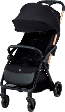 Kinderkraft APINO - Kinderwagen - Automatisch opvouwbaar, Lichtgewicht (7,5 kg), Geschikt tot 24 kg, 4-Positie Rugleuning, Grote Onderdelen, Ideaal voor Stad en Reizen, Regelbare Voetsteun, 5-Punts Veiligheidsgordel, Ventilatiepaneel - Raven Black