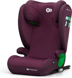 Kinderkraft JUNIOR FIX 2 I-SIZE - Autostoeltje - 100-150 cm - 15-36 kg - met Isofix - Afstelbare hoofdsteun - veiligheidssystemen- Diepe zitting - Eenvoudig te reinigen - Groep 2/3 - Tot 12 jaar - Rood