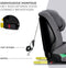 Kinderkraft SAFETY FIX2 I-SIZE - Autostoeltje 76-150 cm - 9-36 kg - Diepe zitting - Afstelbare hoofdsteun - Veiligheidssystemen - Eenvoudig te reinigen - Groep 1/2/3 - Tot 12 jaar - Grijs