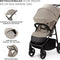 Kinderkraft TRIG 3 - Grote Wandelwagen tot 25 kg - Verstelbare Rugleuning en Voetensteun - CLICK & FOLD Systeem - 360° Draaiende Wielen - Waterdichte Kap met Ventilatie - Comfortabele Zitting - Lichtgewicht 8,9 kg - Beige