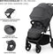Kinderkraft TRIG 3 - Grote Wandelwagen tot 25 kg - Verstelbare Rugleuning en Voetensteun - CLICK & FOLD Systeem - 360° Draaiende Wielen - Waterdichte Kap met Ventilatie - Comfortabele Zitting - Lichtgewicht 8,9 kg - Grijs