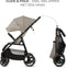 Kinderkraft TRIG 3 - Grote Wandelwagen tot 25 kg - Verstelbare Rugleuning en Voetensteun - CLICK & FOLD Systeem - 360° Draaiende Wielen - Waterdichte Kap met Ventilatie - Comfortabele Zitting - Lichtgewicht 8,9 kg - Beige