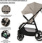 Kinderkraft TRIG 3 - Grote Wandelwagen tot 25 kg - Verstelbare Rugleuning en Voetensteun - CLICK & FOLD Systeem - 360° Draaiende Wielen - Waterdichte Kap met Ventilatie - Comfortabele Zitting - Lichtgewicht 8,9 kg - Beige