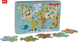Kinderpuzzel Apli Mapamundi 24 Onderdelen 48 x 32 cm