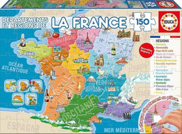 Kinderpuzzel Educa Departments and Regions of France plattegrond (150 Onderdelen)