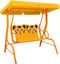 Kinderschommelbank 115x75x110 cm stof geel