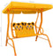 Kinderschommelbank 115x75x110 cm stof geel