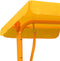 Kinderschommelbank 115x75x110 cm stof geel