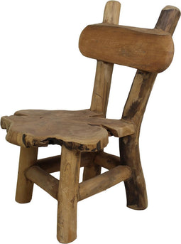 Kinderstoel Flinstone - oud teakhout