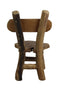 Kinderstoel Flinstone - oud teakhout