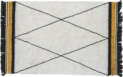 Kindervloerkleed Etnic ocher - met rand - 120x170 - Tapis Petit