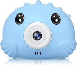 Kindervriendelijke Digitale Camera Blauw - 20MP HD, 2,4 Scherm, Ingebouwde 32GB SD - Ideaal voor Kinderen 3-12 jaar