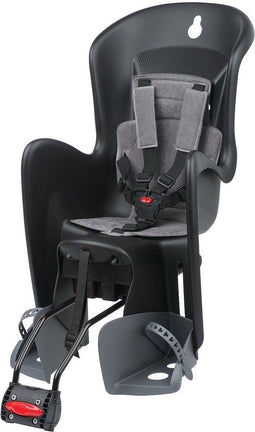 Kinderzitje achter Polisport Bilby Maxi RS framebevestiging - zwart