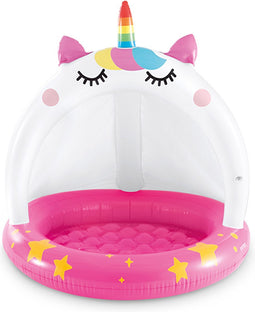 Kinderzwembad - 102x102 - met afdekkap - eenhoorn