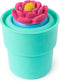 Kinetic Sand - SquishBlossom bloeiende bloempot met 227 g orgineel kinetisch zand in neongeel en neonroze en vormpjes sensorisch speelgoed