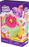 Kinetic Sand - SquishBlossom bloeiende bloempot met 227 g orgineel kinetisch zand in neongeel en neonroze en vormpjes sensorisch speelgoed
