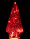 J-Line decoratie Kerstboom - glas - rood - medium - LED lichtjes