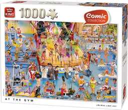 King Comiccartoon Legpuzzel - Into the Gym-Sportschool - 1000 Stukjes (68 x 49 cm) Cartoon