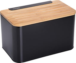 Kinghoff 1071 - Broodtrommel - snijplank - Zwart - Staal