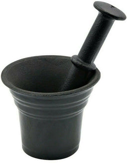 Kinghoff 1196 - Gietijzeren vijzel met stamper - Ø 10,5 cm - Kruidenvijzel - Keukenvijzel - Kruidenmolen