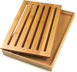 Kinghoff 1217 brood snijplank - bamboe - kruimelbak - 37x23,5x3cm