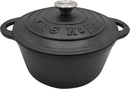 Kinghoff 1523 - Gietijzeren pan - zwart - 22 cm - 2.4 liter