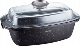 Kinghoff 1608 - Braadpan - Marmer - met deksel - 5.5 liter