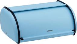 Kinghoff 1757 - Kleine Broodtrommel - RVS - Licht blauw - Retro - 36x24x15 cm